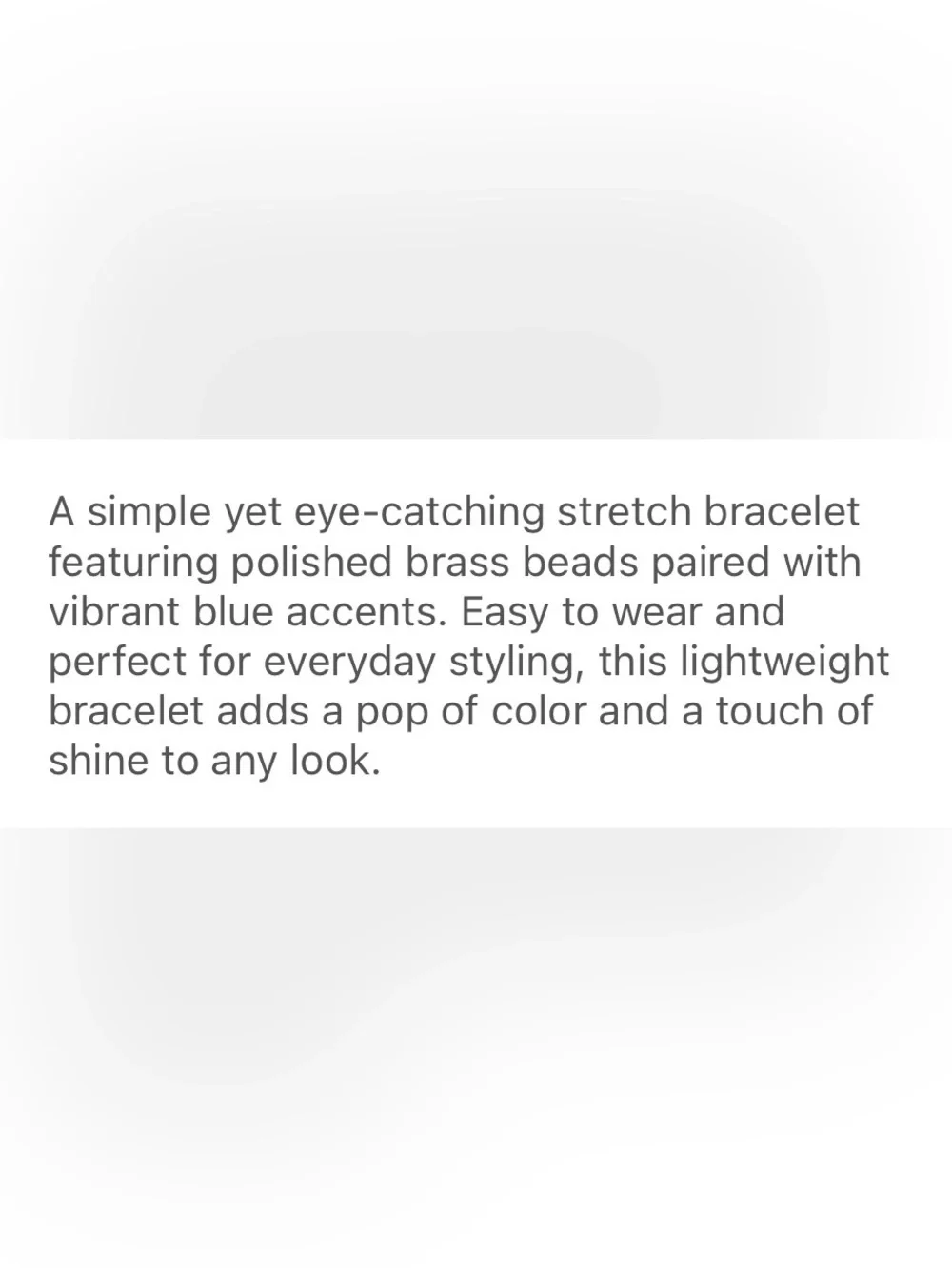 Gold Beaded Elastic Bracelet with Bright Turquoise Beads - Women Jewelry